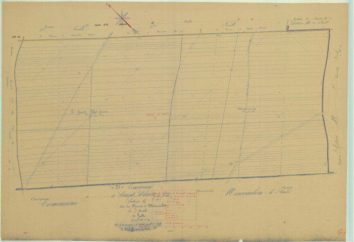 Saint-Hilaire-le-Grand (51486). Section G7 échelle 1/2000, plan mis à jour pour 1935, plan non régulier (papier)