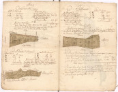 Plans terriers. Terres de Meuse-en-Bassigny et de Pouilly-en-Bassigny, 1772. Lieudit : pré"Vignot", la Planche du Borgne", "Breüille".