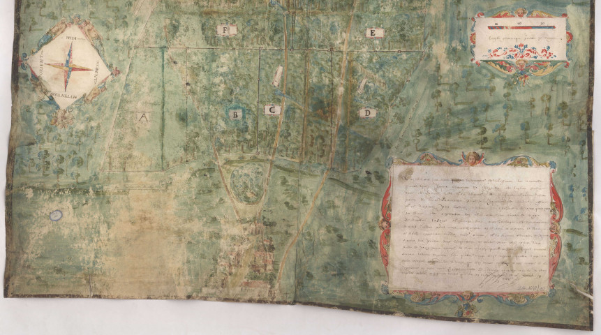 Plan des bois des Bâtis de Mailly et bois Thomas (1634), Hazart, La Joye