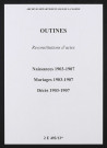 Outines. Naissances, mariages, décès 1903-1907 (reconstitutions)