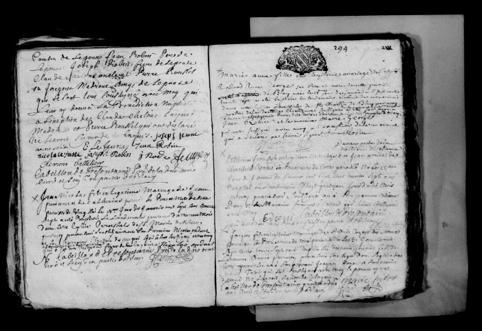 Blacy. Baptêmes, mariages, sépultures 1717-1737