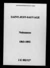 Saint-Just. Saint-Just-Sauvage. Naissances 1863-1892