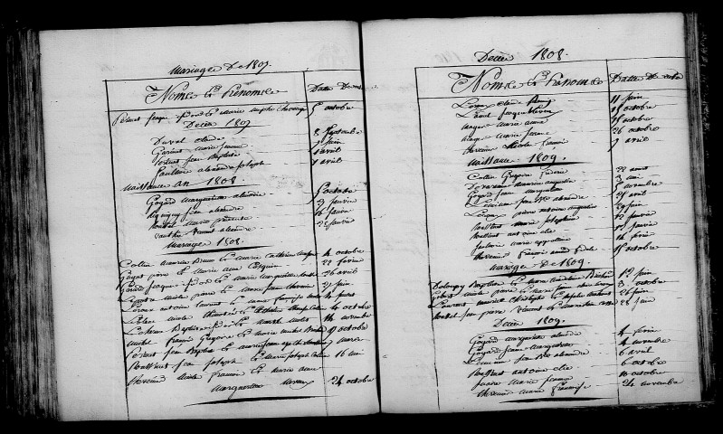 Lisse. Table décennale an XI-1812