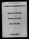 Cauroy-lès-Hermonville. Naissances, mariages, décès 1813-1822