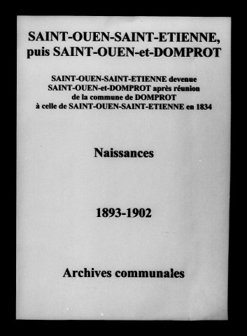 Saint-Ouen-Domprot. Naissances 1893-1902