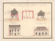 Coupes et élévations des prisons d'Epernay et du logement du géolier, 1781.