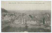 PÉVY. Guerre 1914-1918 - Groupe de Maisons incendiées et bombardées (septembre 1918). / [Polder], potog.
ReimsCéder.1918