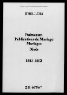 Thillois. Naissances, publications de mariage, mariages, décès 1843-1852