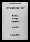Mourmelon-le-Petit. Baptêmes, mariages, sépultures 1691-1712