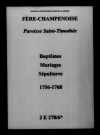 Fère-Champenoise. Baptêmes, mariages, sépultures 1756-1768