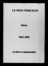 Meix-Tiercelin (Le). Décès 1843-1852