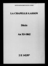 Chapelle-Lasson (La). Décès an XI-1862