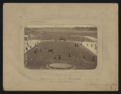 Groupe de pensionnaires et religieuse devant un oratoire / J. David.