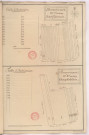 Atlas de Berméricourt, cartes au simple trait des 41 cantons de cette terre dans lesquels sont marqués, par une petite croix de malthe, les terres du domaine de la Commanderie du Temple de Reims : Plan du 12ème canton, Naue l'Epineuse et plan du 13ème canton, Champ Robillart (1790)