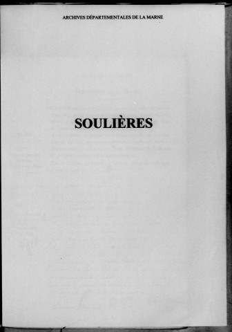Soulières. Naissances 1882