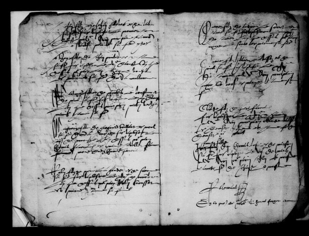 Mesneux (Les). Baptêmes, mariages, sépultures 1558-1705