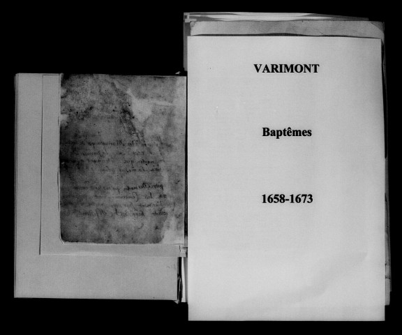 Varimont. Baptêmes, mariages, sépultures 1658-1729