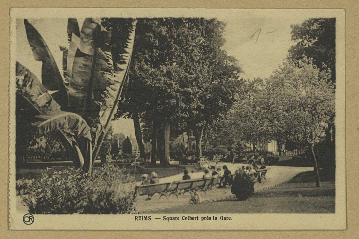 REIMS. Square Colbert près la gare.
MatouguesOR Ch. Bunel.1933