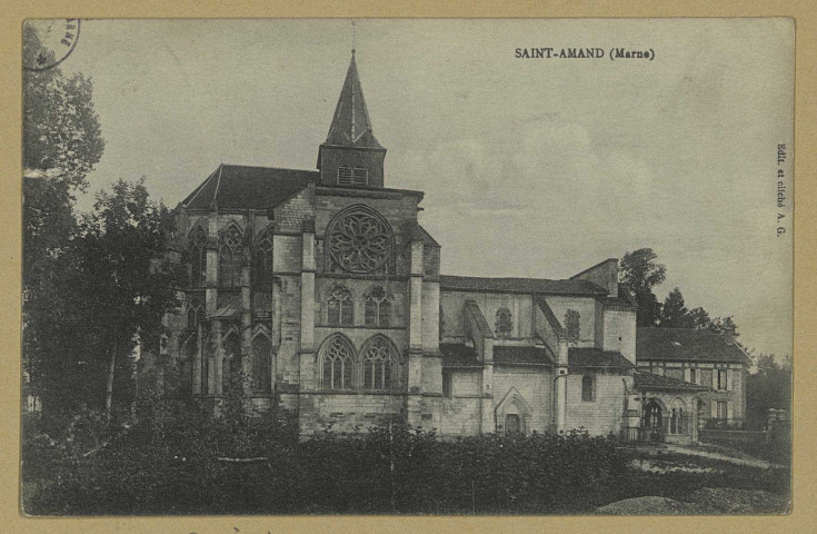 SAINT-AMAND-SUR-FION. [L'Église] Postkartenfolge des Champagne Kamerad. Nr. 69. .
Édition Ph. A. G.[vers 1916]