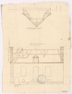 Plans de la façade et comble pour le presbytère de Venteuil, 1740.
