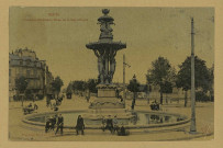 REIMS. Fontaine Bartholdi, place de la République.
(51 - Reimsphototypie J. Bienaimé et Dupont).1908