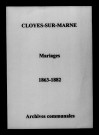 Cloyes-sur-Marne. Mariages 1863-1882