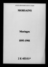 Morsains. Mariages 1893-1901