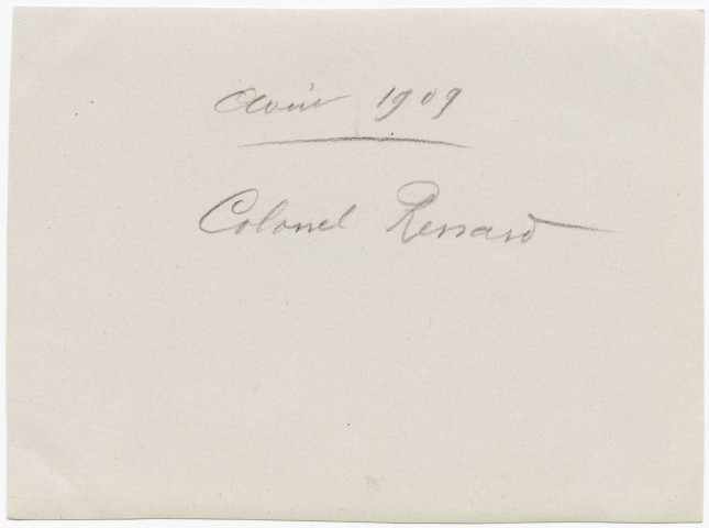 Colonel Renard, août 1909