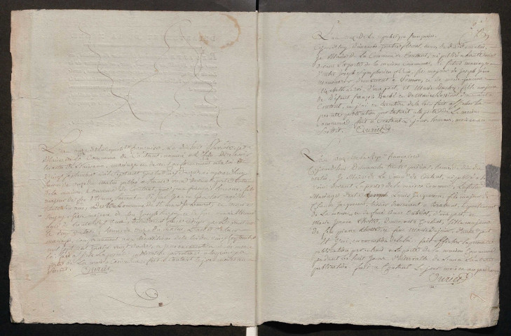 Contault-le-Maupas. Publications de mariage an XI-1927