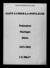 Saint-Lumier-la-Populeuse. Naissances, mariages, décès 1813-1842