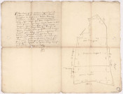 Plan d'une pièce de terre dépendant de l'abbaye royale davenay située lieudit Lagarenne, 1720.