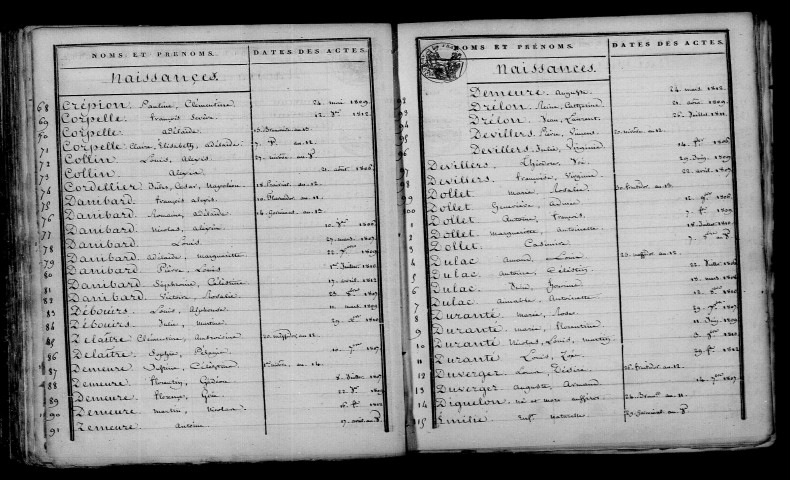 Barbonne. Table décennale an XI-1812