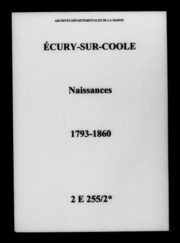 Écury-sur-Coole. Naissances 1793-1860