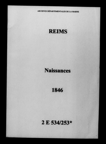 Reims. Naissances 1846