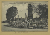 FRIGNICOURT. 1-Bataille de la Marne (6 au 12 septembre 1914). Frignicourt près Vitry-le-François. Place de L'Église et rue de la Marne / A. Humbert, photographe à Saint-Dizier.