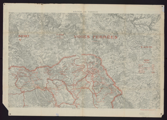 Région de Verdun. Service géographique de l'Armée]. 1918 