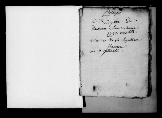 Potangis. Naissances, mariages, décès, publications de mariage 1793-an X