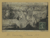 SOMMEPY-TAHURE. Guerre 1914-1915 en Champagne-Argonne. Sommepy dévasté (reproduction d'une carte trouvée sur un boche [sic] à gauche l'empreinte laissée par la balle.