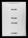 Malmy. Mariages 1793-1870