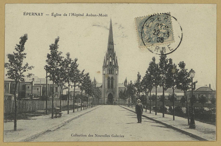 ÉPERNAY. Église de l'hôpital Auban-Moët.Collection Nouvelles Galeries, Epernay
