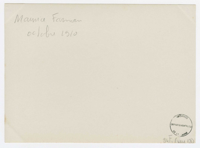 Maurice Farman en octobre 1910