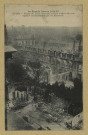 REIMS. La Grande Guerre 1914-1918. ruines du Palais épiscopal et de la galerie des rois, après le bombardement par les allemands.
