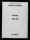 Boissy-le-Repos. Mariages 1893-1901