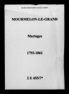 Mourmelon-le-Grand. Mariages 1793-1861
