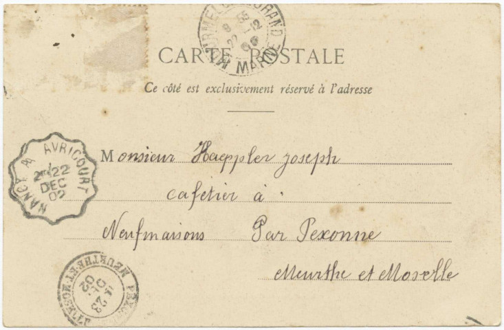 Cartes postales envoyées par Emile Kaeppler pendant son service militaire au camp de Châlons-sur-Marne.