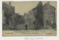 REIMS. 21. Guerre Européenne 1914-17 - Reims bombardé - Place Barrée Reims bombarded - Barrée Square.
[S. l.]Edition Jaouen (75 - ParisR. Pruvost).1918
