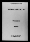 Vitry-le-François. Naissances an VII