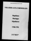 Villiers-aux-Corneilles. Baptêmes, mariages, sépultures 1768-1792