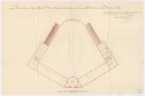 Plan du premier étage de l'hôpital de Saint-Maurs à Chaalons à reconstruire sur le terrein de l'hôtel-Dieu et sur la ruë dite de Grêves, 1786.