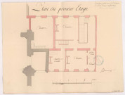 Deuxième projet pour le presbytère de Notre Dame de Chaalons, plan du premier étage, 1755.